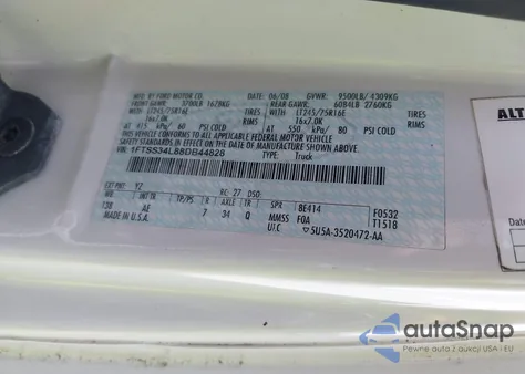 2008 Ford E-350 Super Duty Commercial/Recreational z USA, uszkodzony, nr VIN 1FTSS34L88DB44828